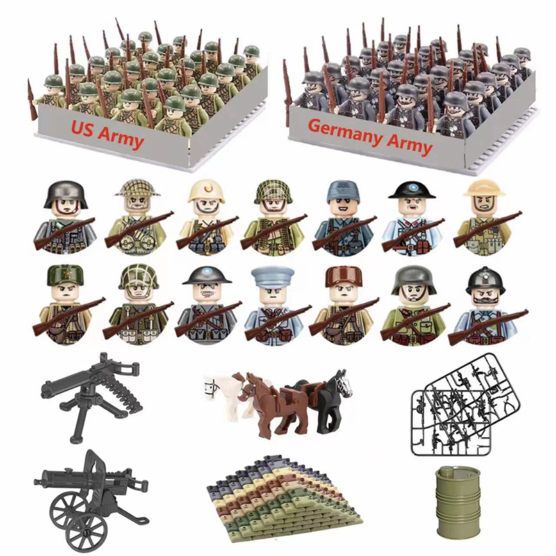 24pcs/batch WW2 Military Chara - Lego Minifigure Holder review and price