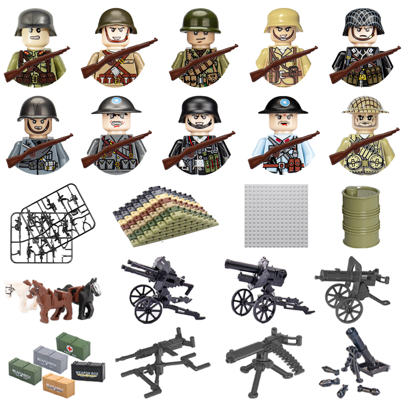 24pcs/batch WW2 Military Chara - Lego Minifigure Holder review and price